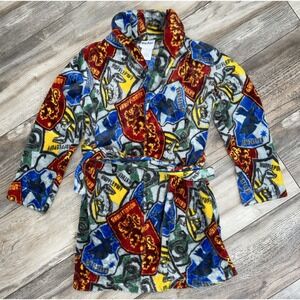 Harry Potter House Crest Logo Kids Fleece Robe Size Small